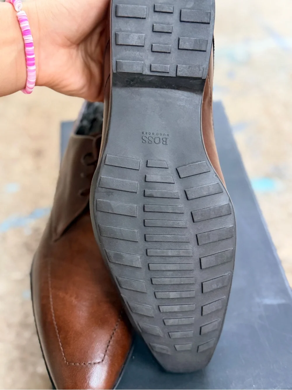 Hugo Boss Brown Leather Derby Shoes